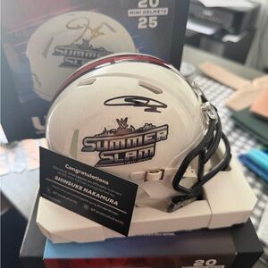 WWE 2025 Autographed SummerSlam Mini Helmet Shinsuke Nakamura
